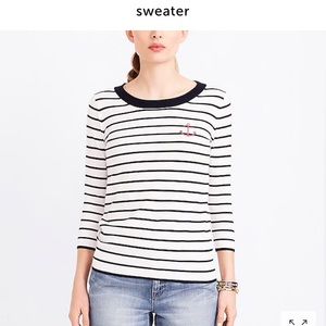 Striped anchor sweater